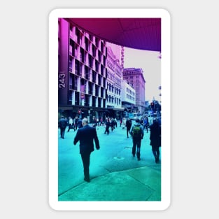 Pastel Brisbane City Print - Edward Street Sticker